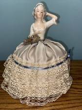 CD-203 Vintage Porcelain Half Doll Pin Cushion