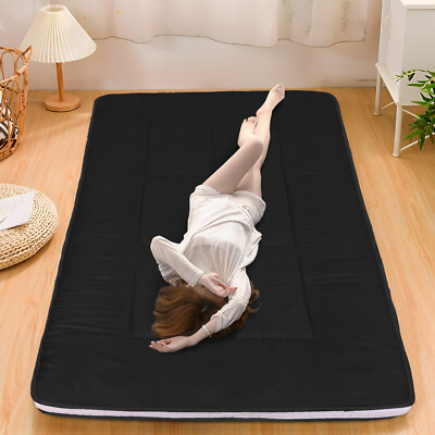 Japanese Floor Mattress 4'' Extra Thick Folding Sleeping Pad for Twin/Full/Queen