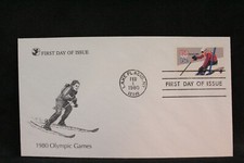 Readers Digest FDC #1796 1980 15c Winter Olympics Downhill Skier ST890
