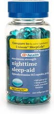 A Health Diphenhydramine Softgels 160 Count Maximum Strength Sleep Aid