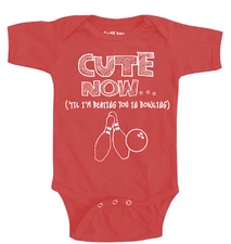 Cute Now... 'Til I'm Beating You In Bowling Infant Baby Cotton Bodysuit Shirt