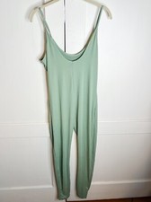Capella dance unitard Full Length Bodysuit Jumpsuit CatSuit Green Sleeveless 1X