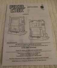 PIXEL CHIX by MATTEL (RARE)  "COPY INSTRUCTION SHEET FOR THE HOUSES ETC" USED