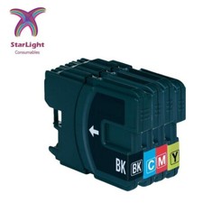 4 cartucce di inchiostro compatibili LC980 LC985 LC1100 per Brother DCP-195C DCP-197C