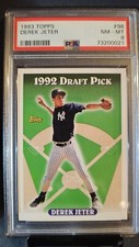 Derek Jeter Graded Near MT - Mint PSA 8 Rookie Card #98 1993 Topps Captn Clutch