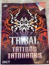 Savvi Tribal Tattos 25 CT. Temporary Ages 4 Made In USA