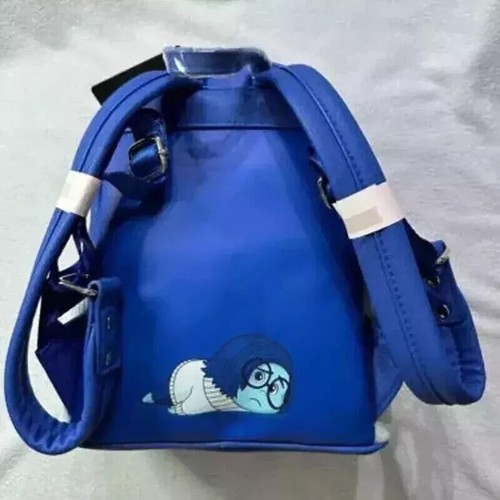 Inside Out 2 Pixar Sadness Backpack Loungefly Women Shoulder Bag Mini Handbags - Picture 2 of 7