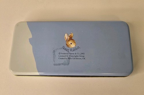 Beatrix Potter Peter Rabbit Frederick Warne & Co 2002 Tin Metal Pencil Case 19cm - Picture 4 of 5