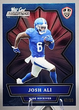 Josh Ali /99 2021 Wild Card Alumination 1st Rookie RC Blue Kentucky Wildcats SP