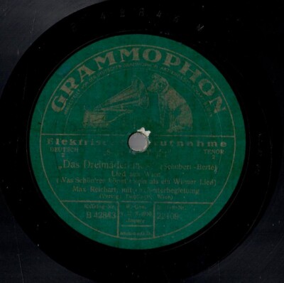 Schellack * 78rpm * Max Reichart Das Dreimäderlhaus &Weißt Du Muatterl, was i