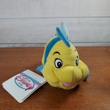 Disney Store Flounder Plush The Little Mermaid 7" with Tags Bean Bag Beanie