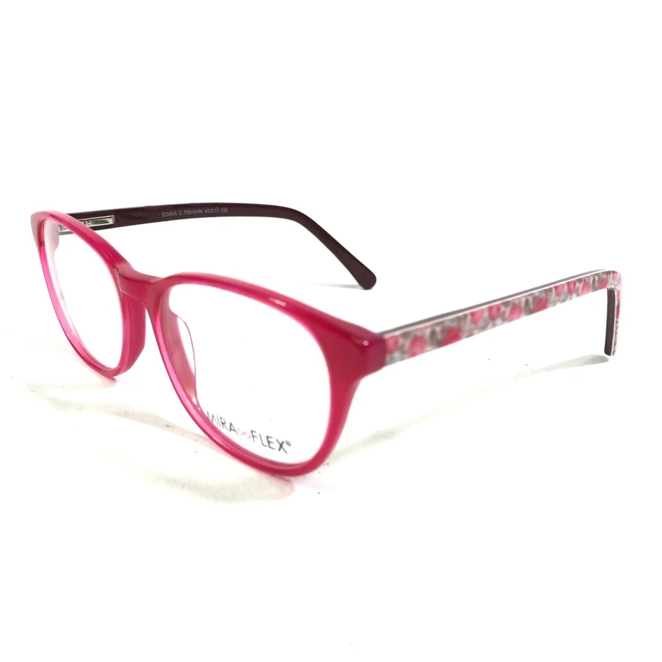 Monturas de gafas Miraflex para niños ED80A C.700/AHM marrón rosa ojo de gato 48-17-135 Foto 4 de 4