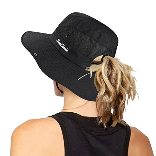 Women's Outdoor UV-Protection-Foldable Sun-Hats Mesh Wide-Brim One