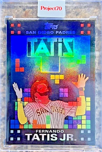 Fernando Tatis Jr. 2021 Topps Project70 Rainbow Foil Brittney Palmer TETRIS /70