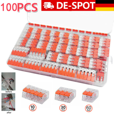 100tlg Für Wago Klemmen WegeKlemme Hebel 221-412/221-413/221-415 Hebelklemmen DE