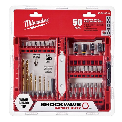 Milwaukee 48-32-4013 SHOCKWAVE Impact Duty 50-PC Drill & Drive Set
