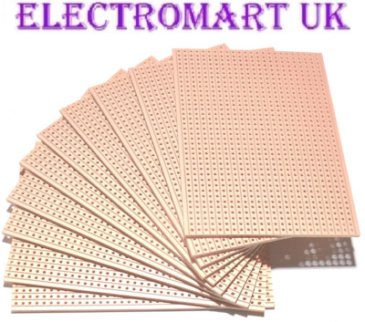10 X PCB VERO KUPFER STRIPBOARD STRIP BOARD 64 X 95 MM