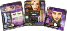 Lot 3 Vamp Vampiress  Shimmer Makeup Kit Eyelash Hair Vampire Halloween Costume