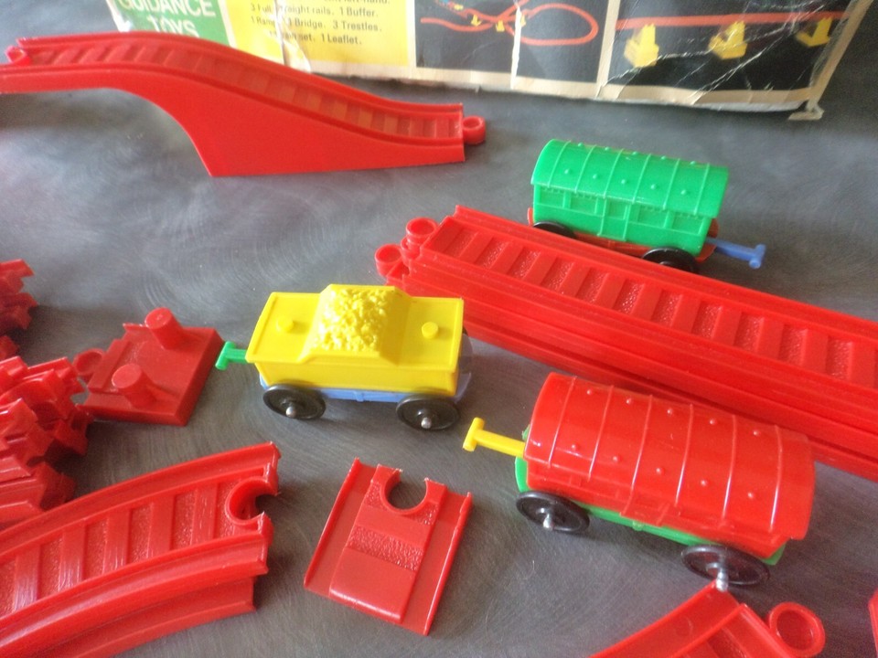 Vintage Plastic Train Set, Child Guidance Toys Playcraft Mettoy