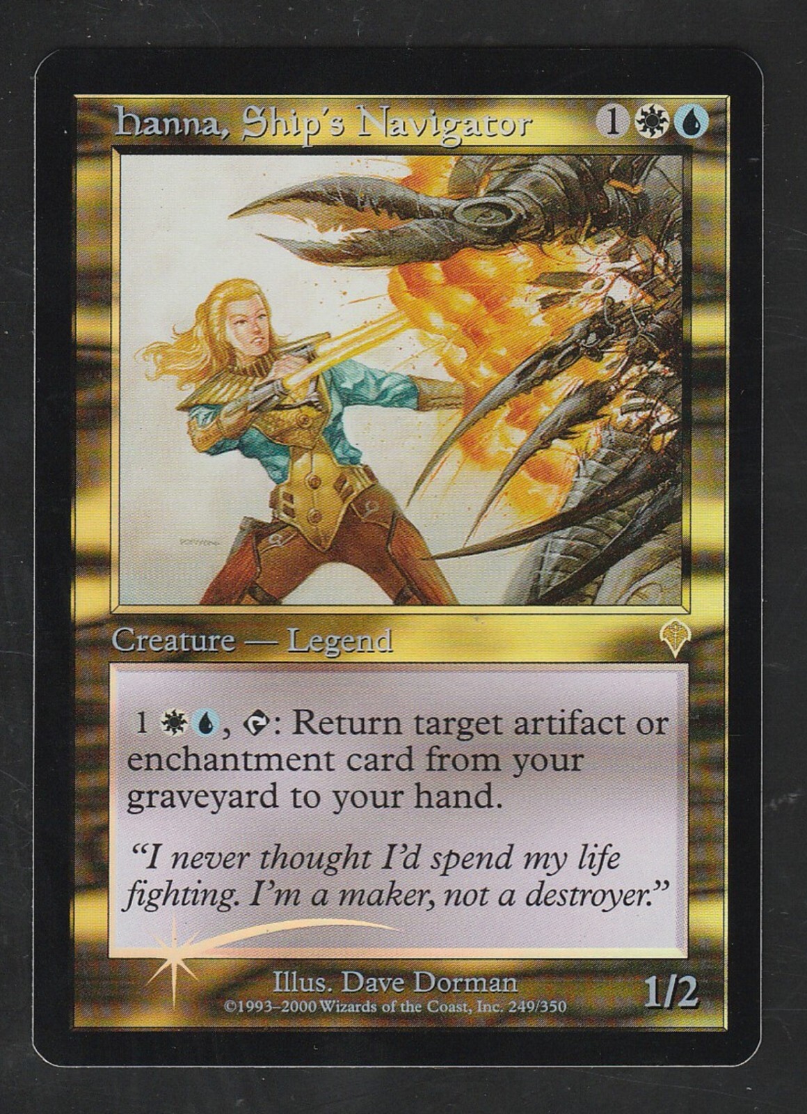 Magic the Gathering #249/350 HANNA, SHIP'S NAVIGATOR Invasion Foil Rare 2000 NM