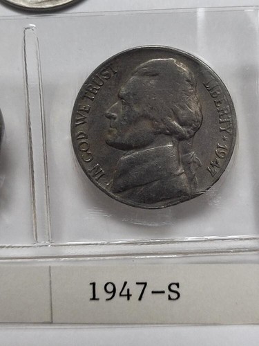 1946 PDS and 1947 PDS SIX CLIP ERROR Nickels !! 2 years, all 3 mints ALL CLIPS - Picture 7 of 13