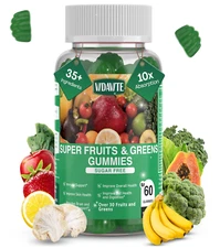 Sugar-Free Fruit and Veggie Gummies — 35+ Greens, Fruit and Vegetable Vitamins t