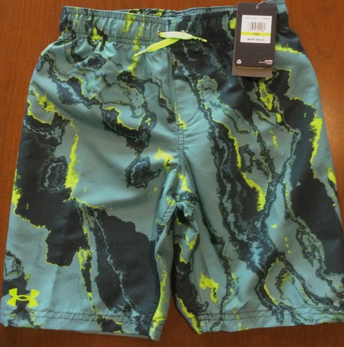 NWT BOYS SIZE MED 10-12 UNDER ARMOUR COSMOS TIE-DYE SWIM SHORTS TRUNKS MSRP $40 - Picture 3 of 12