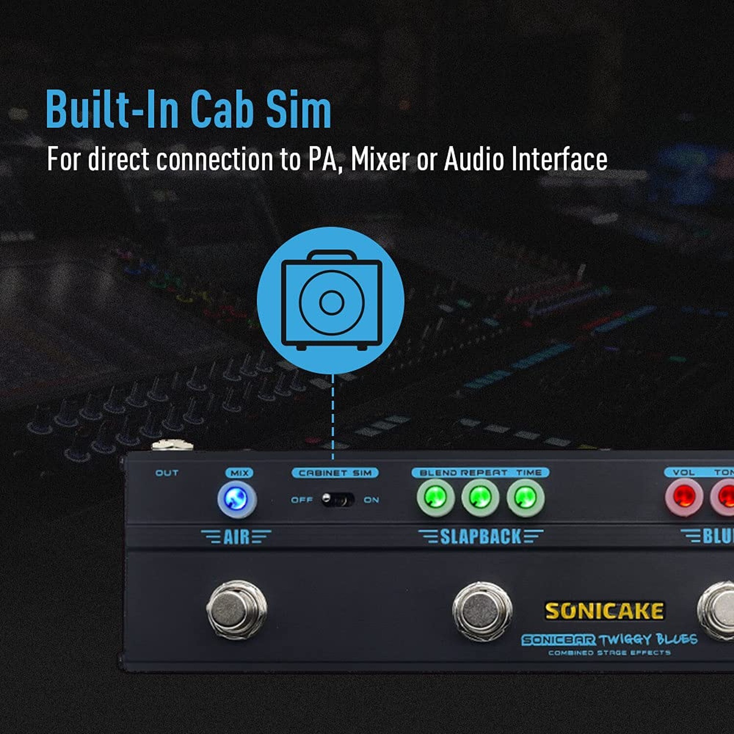 SONICAKE Guitar Multi Effect Pedal Overdrive Compressor Delay Reverb