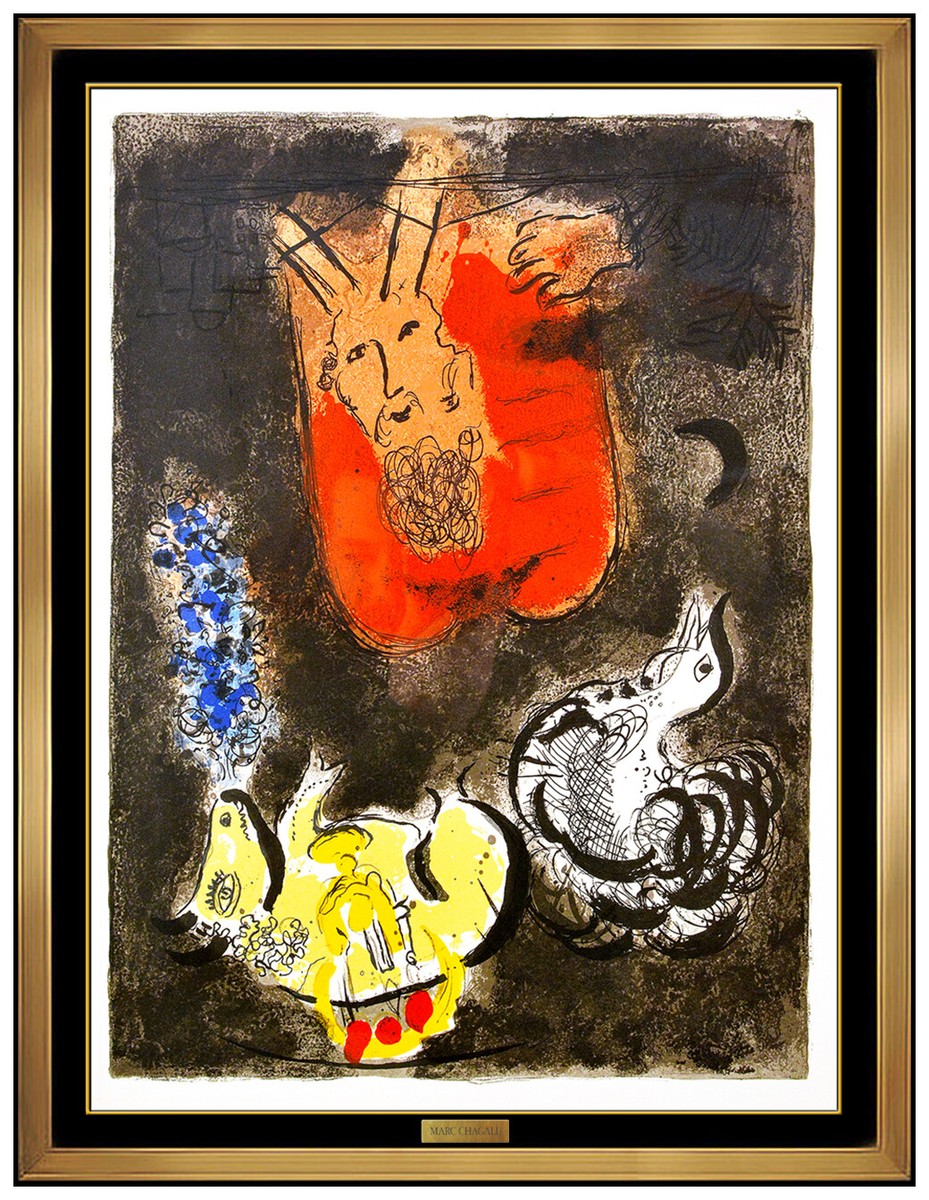 Marc Chagall Color Lithograph Frontispiece Story Of Exodus