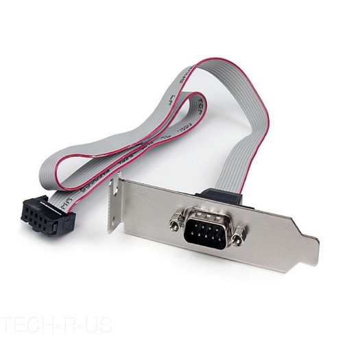 StarTech PLATE9M16LP 1 Port 16in DB9 Serial Port Low Pro Bracket 10 Pin Header - 第 1/4 張圖片