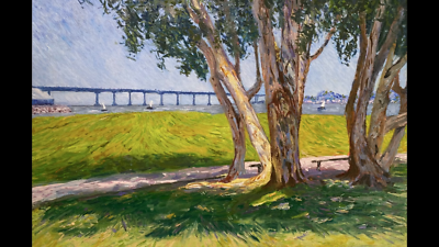 Stunning Oil Painting. ORIGINAL. Sunlit Path to the Bay. Art ...