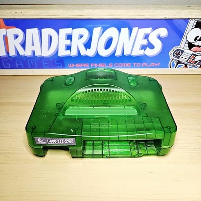 Funtastic Jungle Green Nintendo 64 System Tested Working with OEM