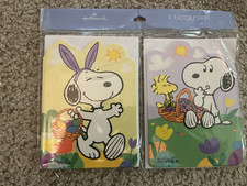 Hallmark Peanuts Snoopy Easter Cards Lot of 2 Packs 12 Cards Sealed