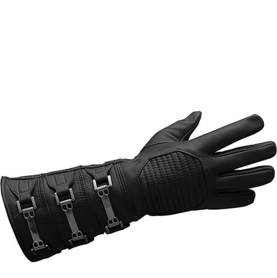 URBAN BUCK Real Sheepskin Leather Sky Gauntlet Costume Glove - Regular Fit Long