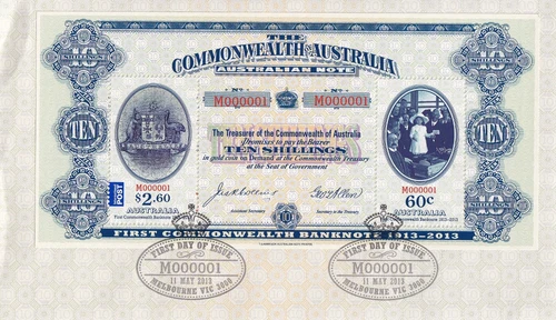 11th May 2013 Australian Banknote miniature sheet first day cover