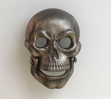 Heavy SKULL Movable Jaw Silver Color Skeleton Belt Buckle Skeleton