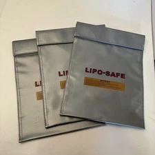 Lipo-Safe Charging Bag Battery Guard Charge Sack -  Gray LB New Lot Of 3
