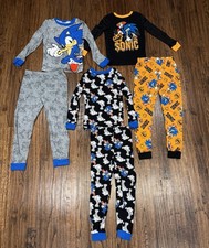 Lot of 3 Sonic Pajamas Size 8 Boys Long Sleeve