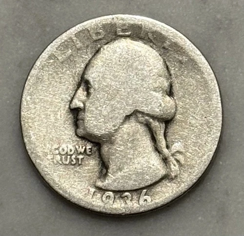 1936-D Washington Quarter - AG - About Good - 90% Silver