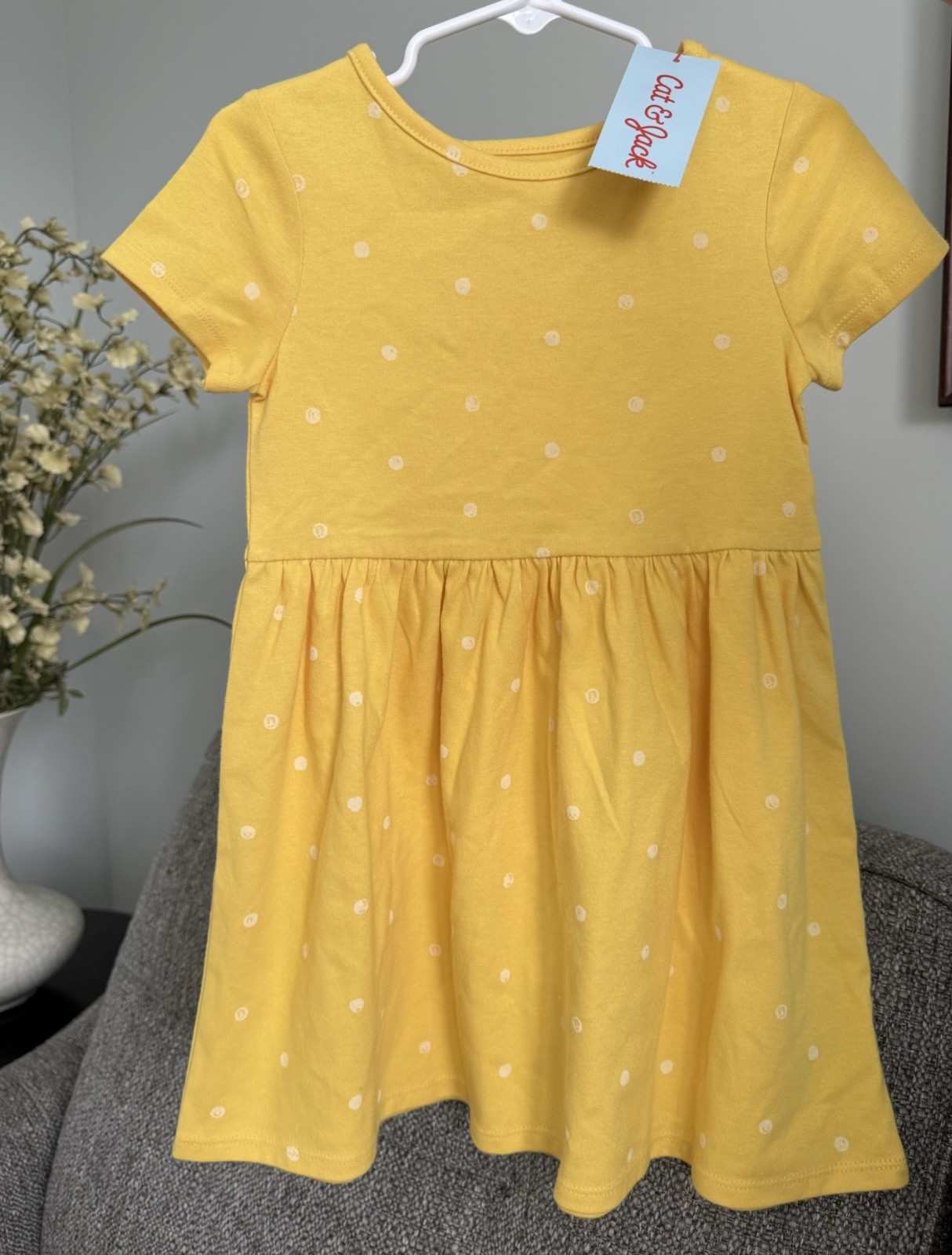 New With Tag Summer Dress Cat & Jack Yellow Dress Girl Toddler