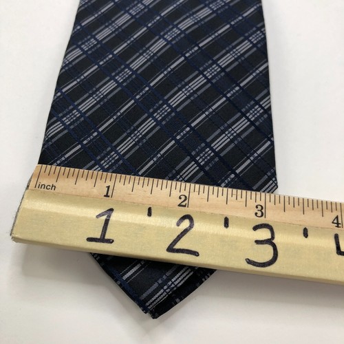 Calvin Klein Blue Gray 100% Silk Neck Tie Men’s Geometric 3" / 57 In - Picture 3 of 7