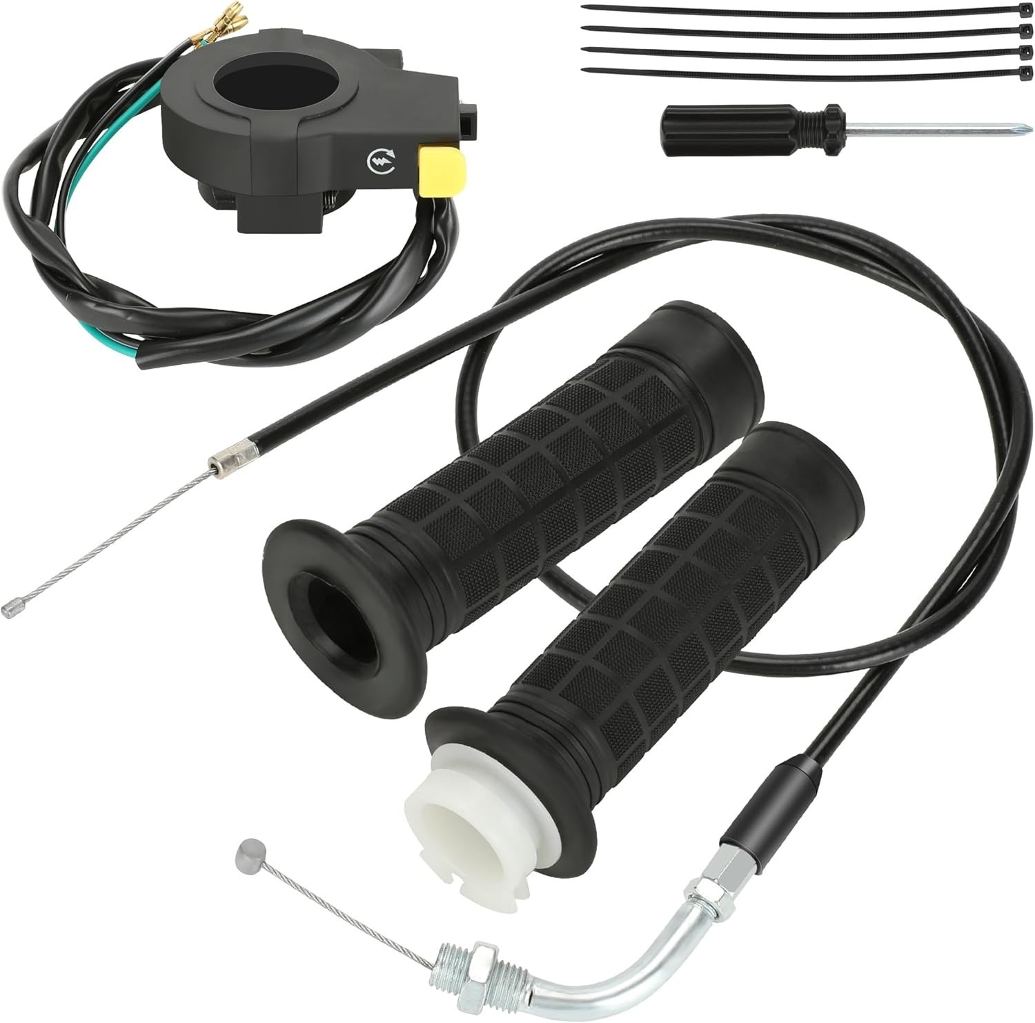 YOXUFA Throttle Cable Twist Throttle Handle Grip Assembly for 2 Stroke Engine 80