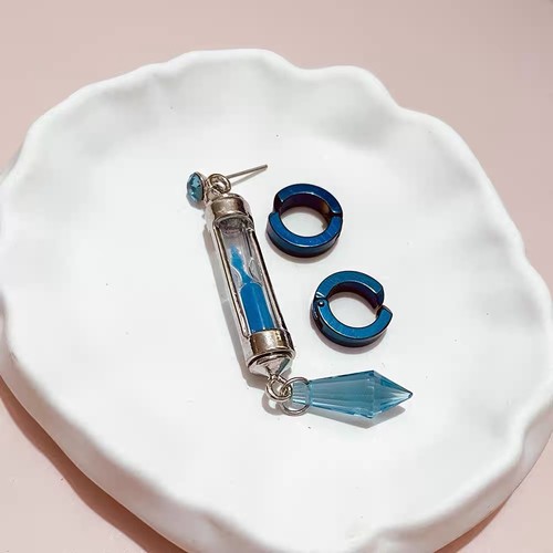Vanitas Earrings The Case Study of Vanitas No Karte Props Hourglass Ear Clip - Picture 11 of 11
