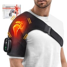 Electric Heated Shoulder Massager Brace Rotator Cuff Support Wrap with Vibration