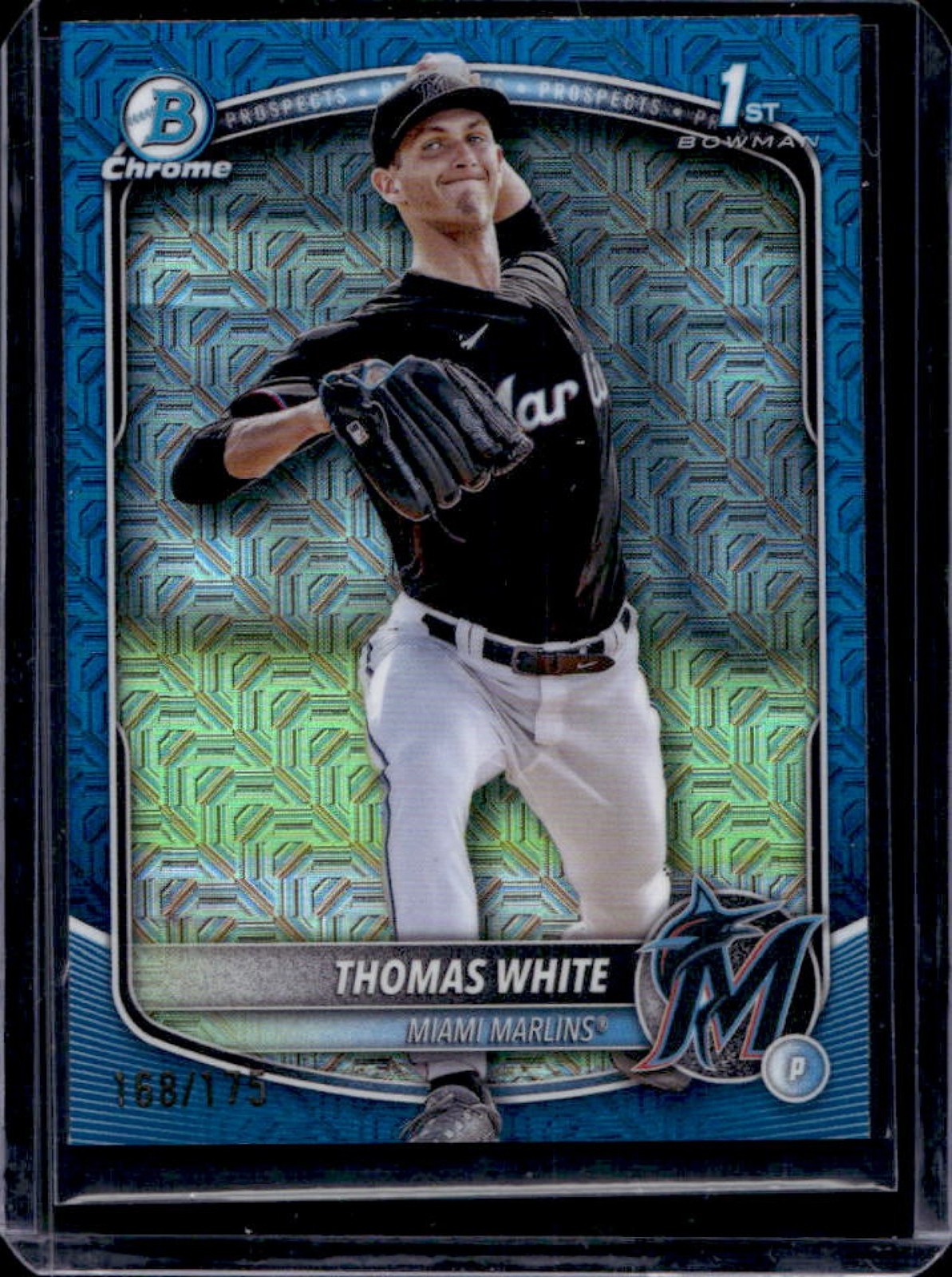 2025 Bowman Thomas White Chrome Mega Box Navy Refractor 1st #168/175