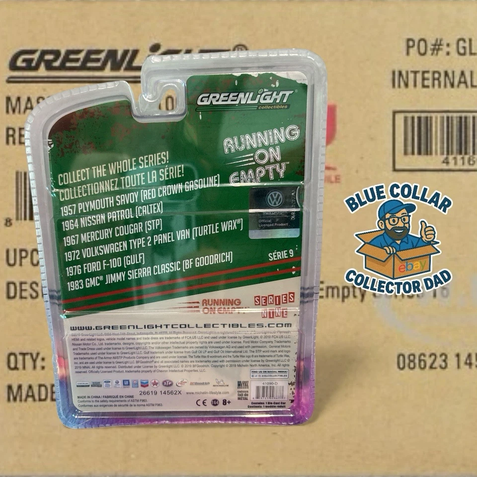 2019 '72 VW TYPE 2 PANEL VAN GREEN MACHINE CHASE CAR TURTLE WAX RUNNING ON EMPTY - Image 2 of 3