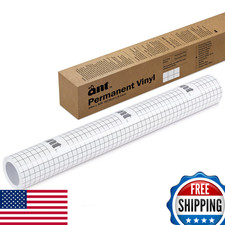 ANT Standard Grip 24x30ft Clear Vinyl Transfer Paper Tape Roll 0.5in Grid for Cr