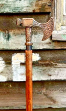 Axe Elegant Sturdy Polished Foldable Wooden Walking Stick Wooden Walking Stick C