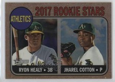 2017 Heritage Rookie Stars Chrome Refractor /568 Ryon Healy Jharel Cotton 0p1n