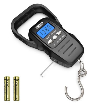 Digital Fishing Scale 110lb 50kg LCD w/ Measuring Tape Luggage Scale
